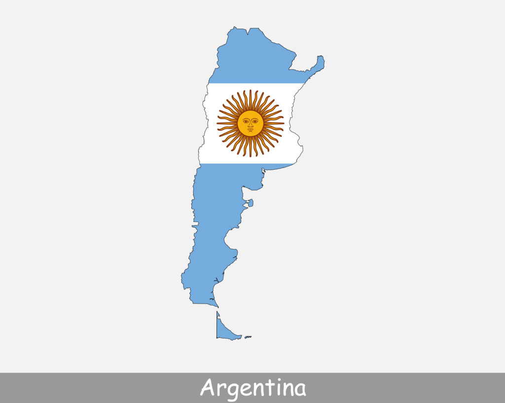 Argentina Map Flag